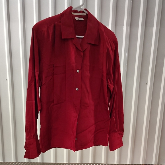 Perry Ellis Vibrant Red Blouse - Picture 1 of 4